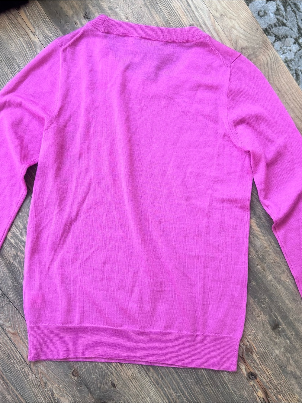 NEW-J. Crew Crewneck Sweater in Vibrant Fuchsia - Picture 6 of 8